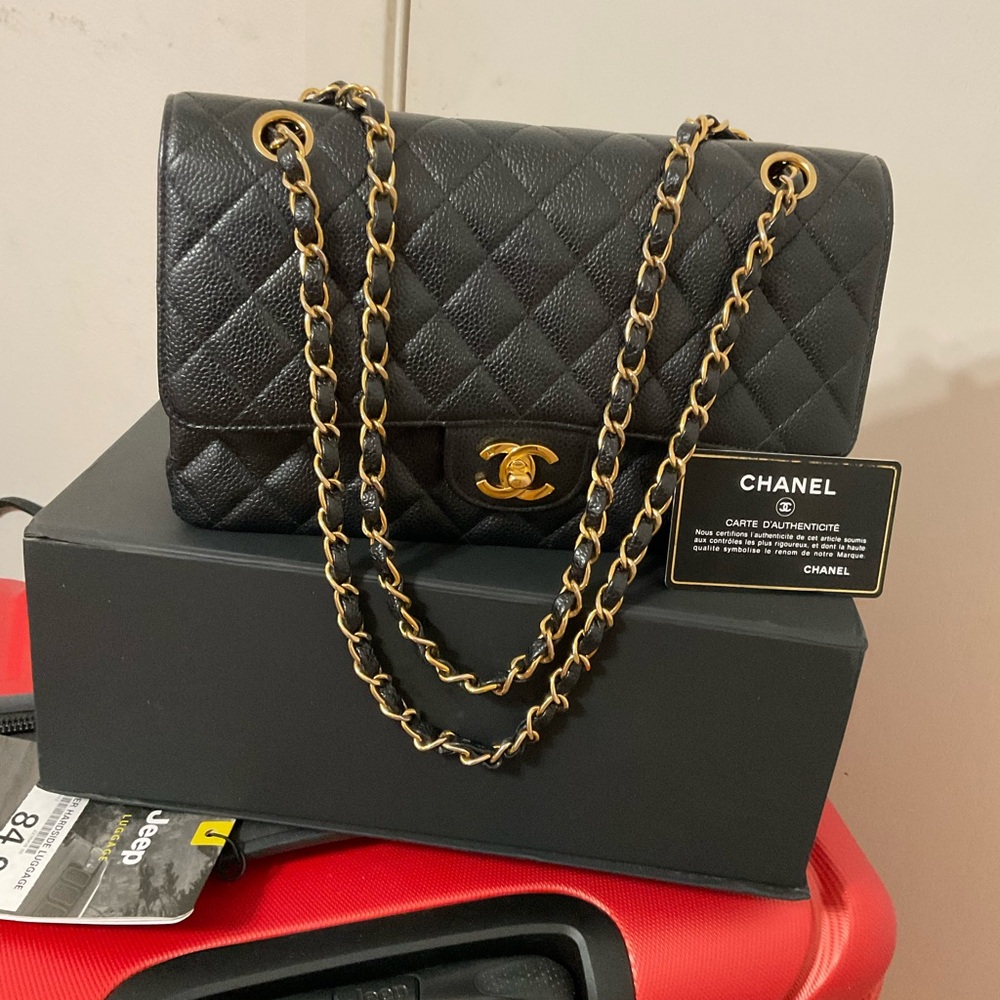 Chanel Double Flapped black inside